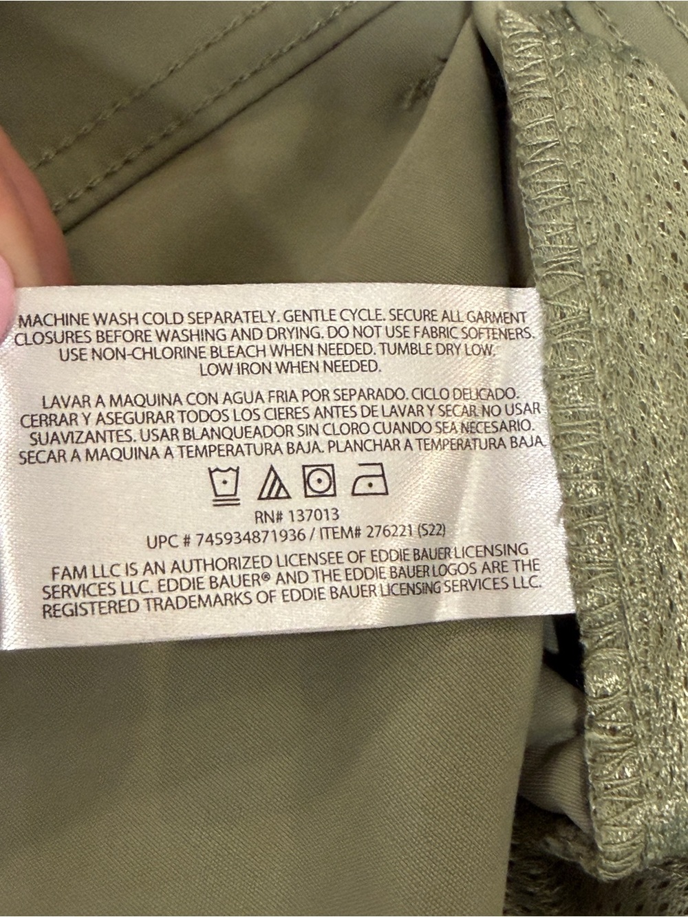 🆕 Eddie Bauer Cargo Pocket Short Olive/Sage Green Size 4 - Picture 9 of 14